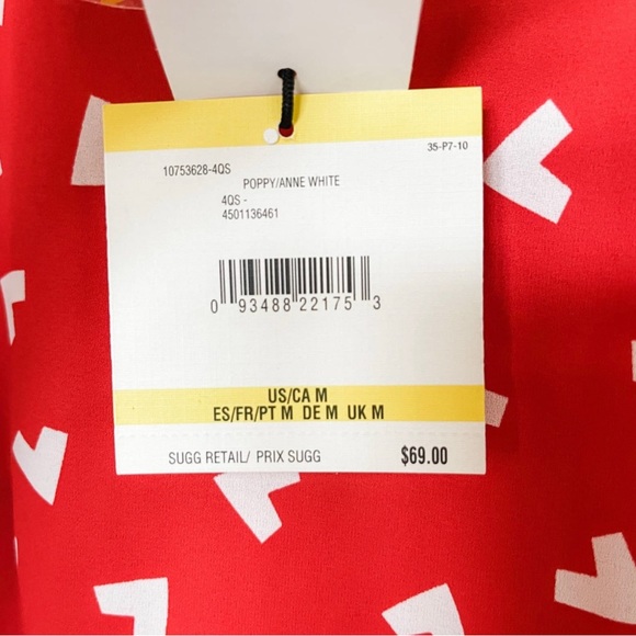 NWT ANNE KLINE SHORT SLEEVES BLOUSE MEDIUM - Picture 7 of 8